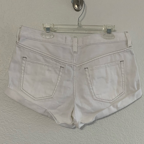 NWOT Free People We The Free Romeo Rolled Distressed Denim Shorts White - 26 - Picture 4 of 8